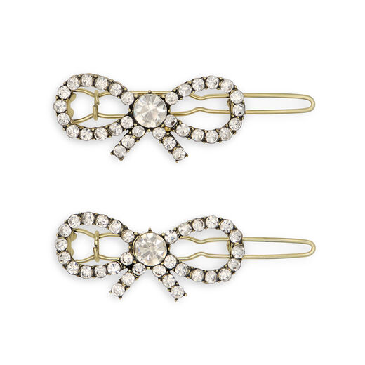 Mini bow hairclip duo